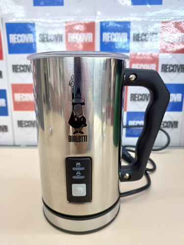 Batidor leche 500W, 240ml, Eléctrico Leche Frother, 1 taza, Inoxidable Acero, Plata / Negro Bialetti 0004430